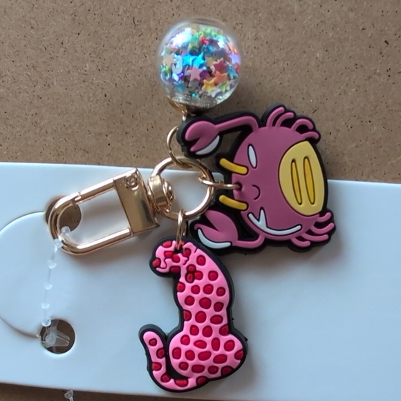 Pink Animal and Crab Charm & Zipper Pull - Picture 1 of 5